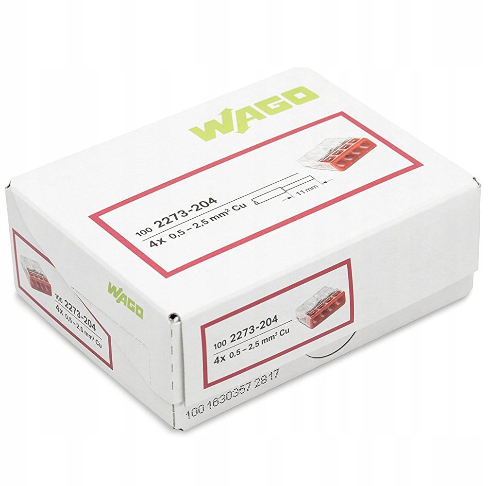 Wago szybkozłączka na drut 4x2,5 2273-204 100 szt